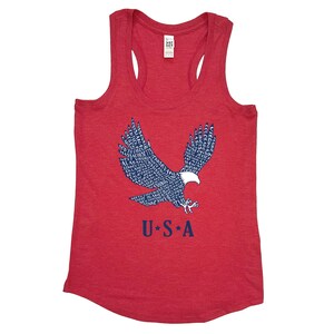 USA Adler Frauen Tank Top, USA Karte Shirt, State Pride Tank Top, Vaterländisches Shirt, Militär Pride Shirt, American Eagle Tank Top, 4. Juli