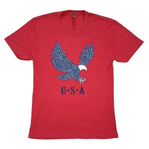 USA Adler Unisex T-Shirt, USA Karte Shirt, State Pride Shirt, Patriotisches Shirt, 4. Juli Shirt, Militär Pride Shirt, American Eagle Shirt