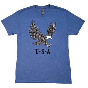 Camiseta unisex con águila de EE. UU., camiseta con mapa de EE. UU., camiseta con orgullo estatal, camiseta patriótica, camiseta del 4 de julio, camiseta con orgullo militar, camiseta con águila estadounidense
