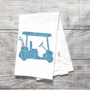 Golf Cart Geschirrtuch, Golf Geschenk für Frauen, Golf Cart Geschirrtuch, Baumwolle Geschirrtuch, Word Art Decor, Hostessen Geschenk, Adretter Golf Handtuch,Golf Decor