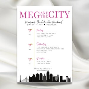 DALLAS Sex and The City Bachelorette Invitation Template | Party Invite | Digital Download | Customizable | DIY, Carrie Bradshaw