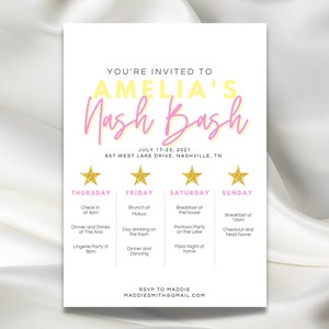 Nash Bash Nashville Bachelorette Itinerary, Stars, Cowboy Boots, Nashville Party, DIY Cowgirl, Lets go girls, Get Nashty, Last Rodeo