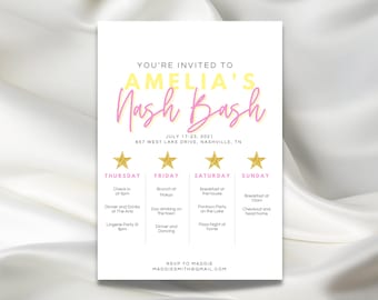 Nash Bash Nashville Bachelorette Itinerary, Stars, Cowboy Boots, Nashville Party, DIY Cowgirl, Lets go girls, Get Nashty, Last Rodeo