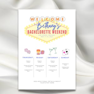 LAS VEGAS Bachelorette Invitation Template | Bright Color Party Bachelorette Invite | Digital Download Invitation | Customizable Template