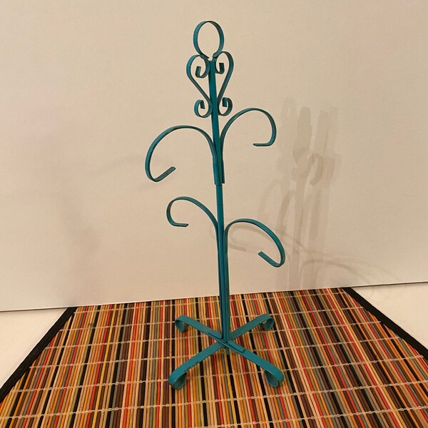 Vintage Turquoise Cup Rack