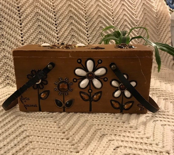 Vintage Enid Collins Of Texas Wooden Purse