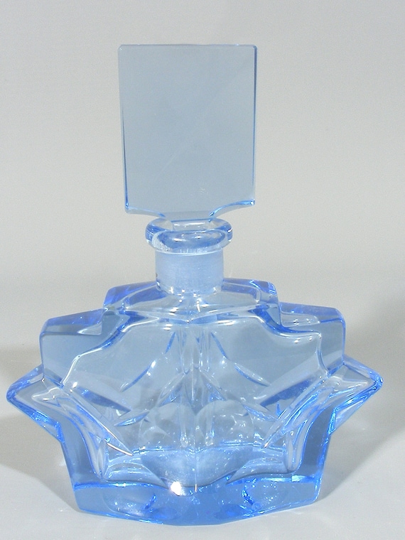 Art deco glass perfume bottle by the theon company