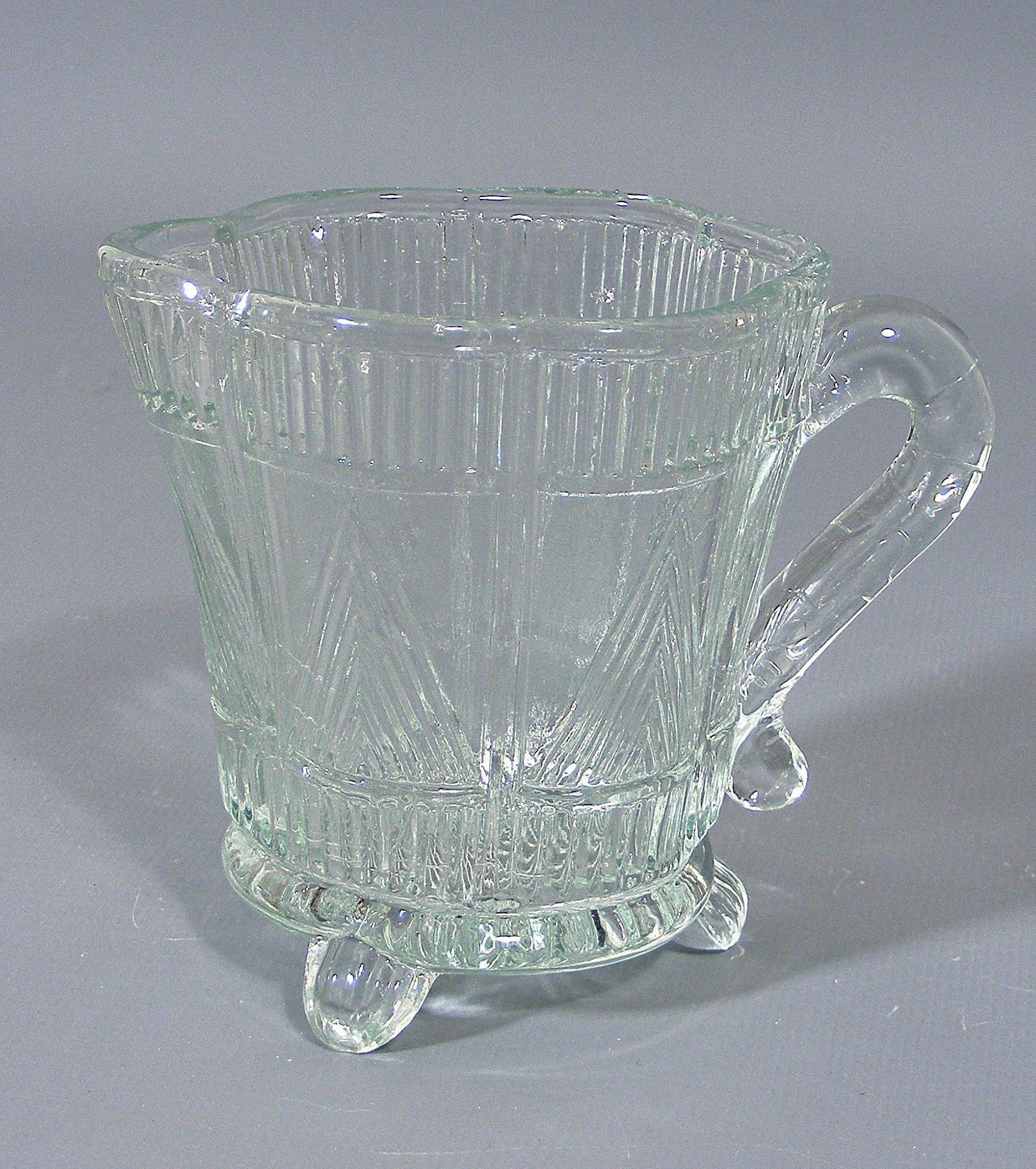 Sowerby Glass Milk Jug Small Cream Jug Pressed Glass Jug Etsy