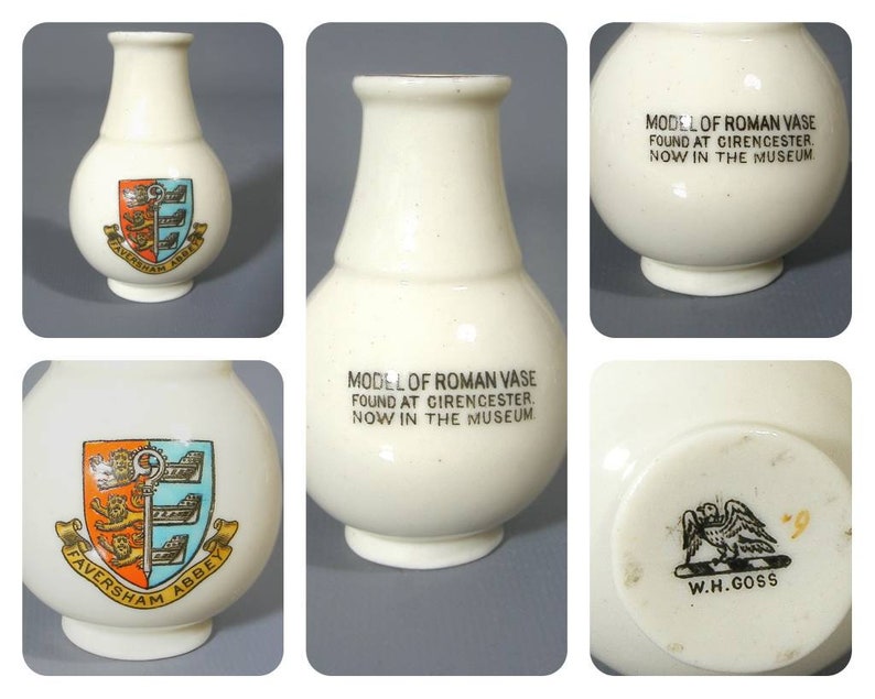 W H Goss Crested Ware, Vintage Crested China, Crested China, Crested Ceramic, Heraldic China, Goss China, Free UK Postage image 7