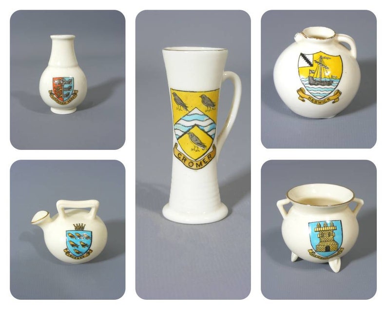 W H Goss Crested Ware, Vintage Crested China, Crested China, Crested Ceramic, Heraldic China, Goss China, Free UK Postage image 3