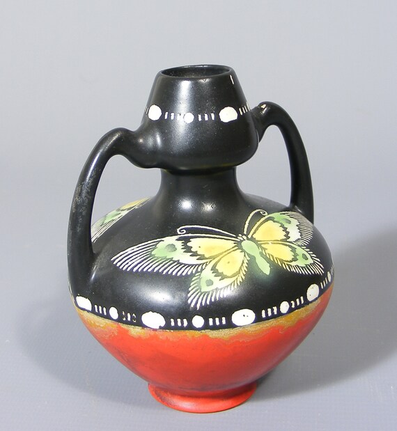 Vintage Shelley Vase Antique Vase Shelley Pottery Butterfly Etsy