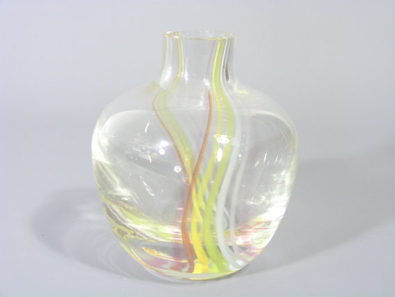 Vintage Caithness Oban Glass Vase Caithness Glass Vase Etsy