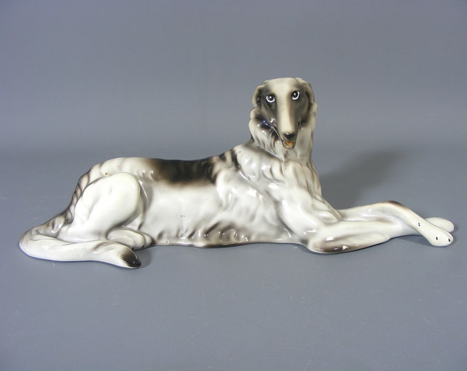 Walbrzych Borzoi Dog Figurine Russian Wolfhound Dog - Etsy UK
