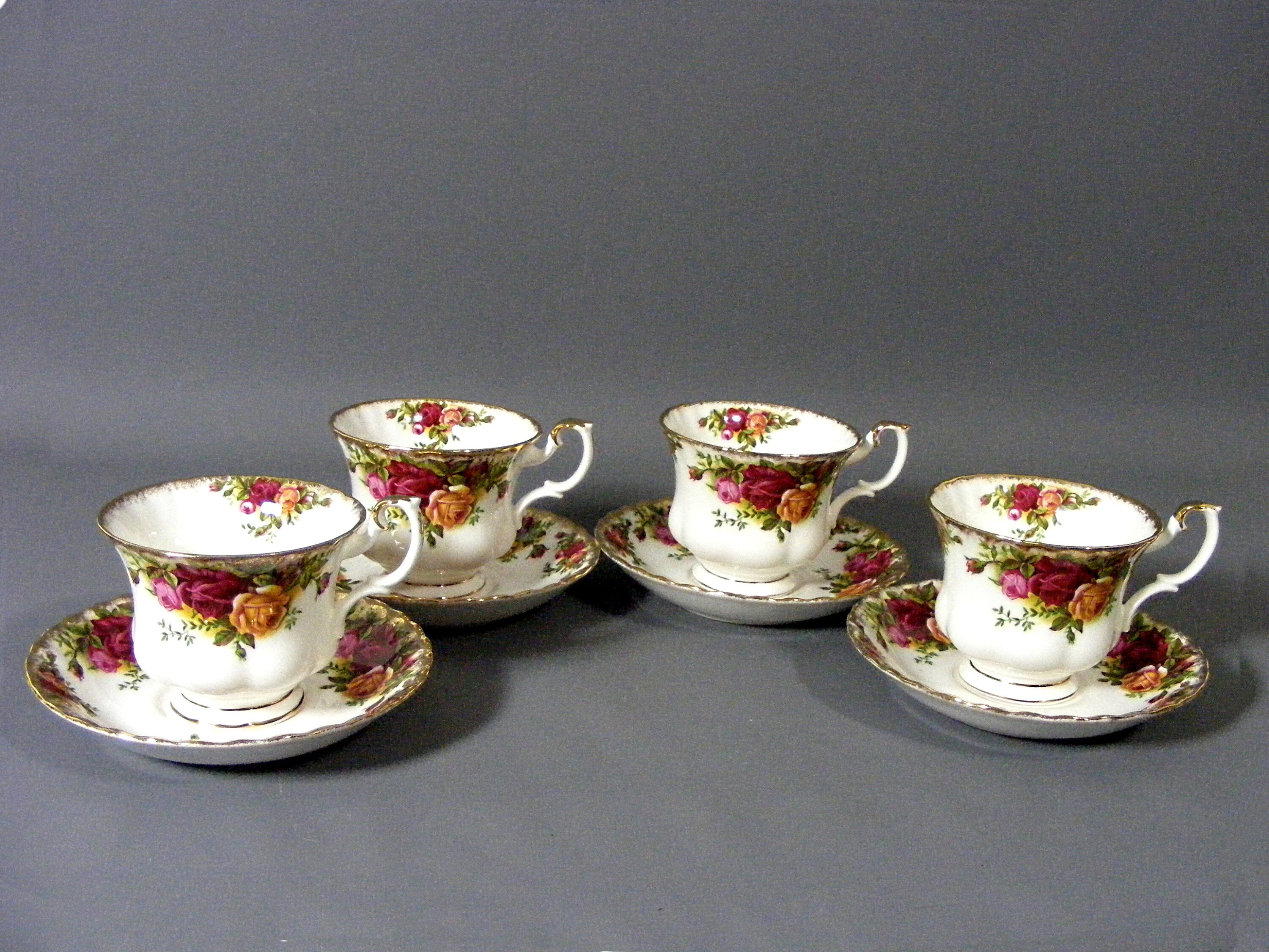 Royal Albert Old Country Roses Teacup & Saucer Four Etsy
