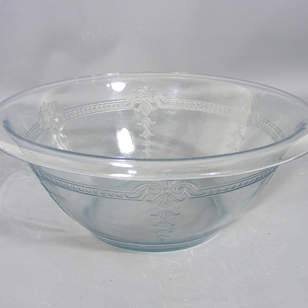 Vintage Fire King Sapphire Glass Bowl,  Anchor Hocking Fire King Glass Bowl, Philbe Pattern Mixing Bowl, Glass Utility Bowl, Pressed Glass