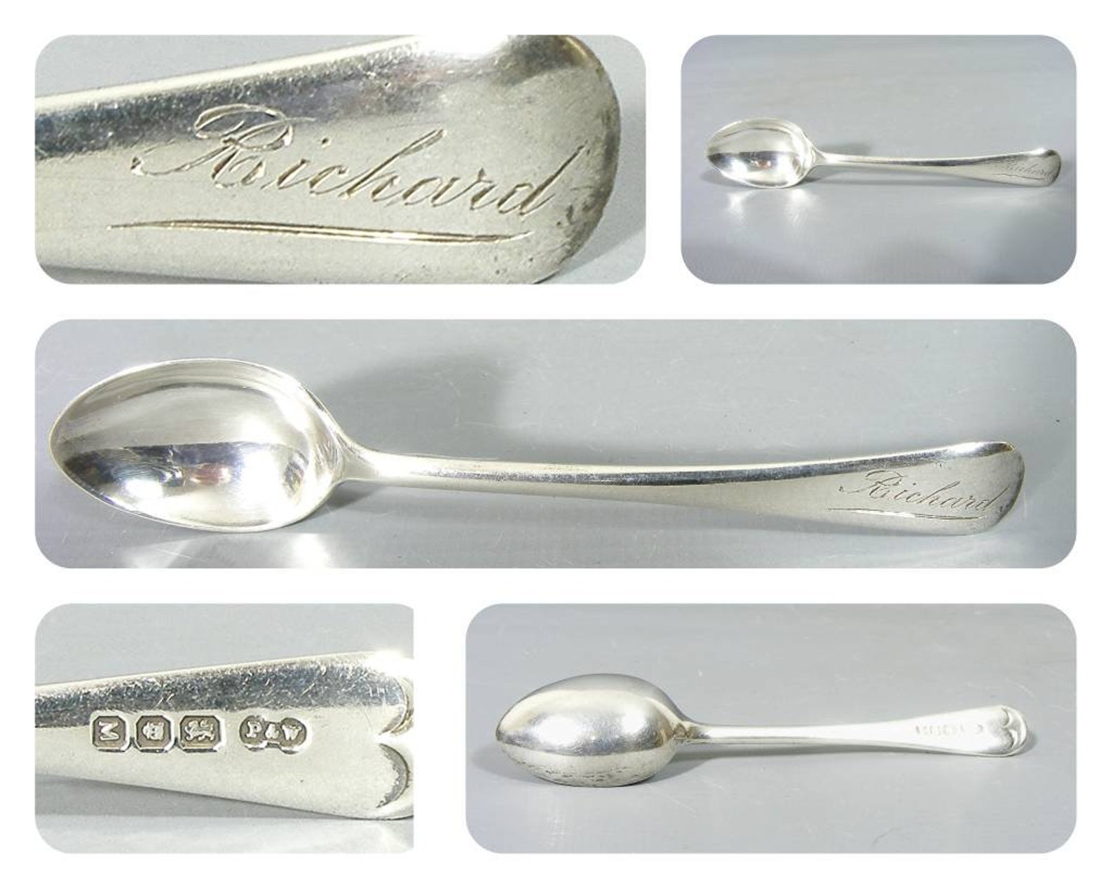 Antique Silver Egg Cup & Spoon Boxed Silver Christening Gift Etsy