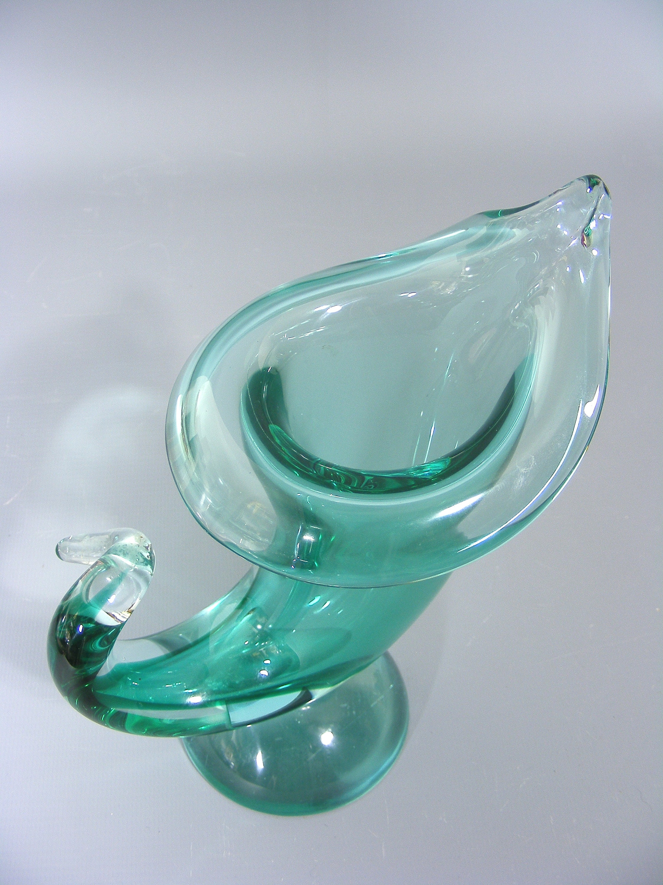 Murano Glass Cornucopia Vase Art Glass Vase Archimede Etsy