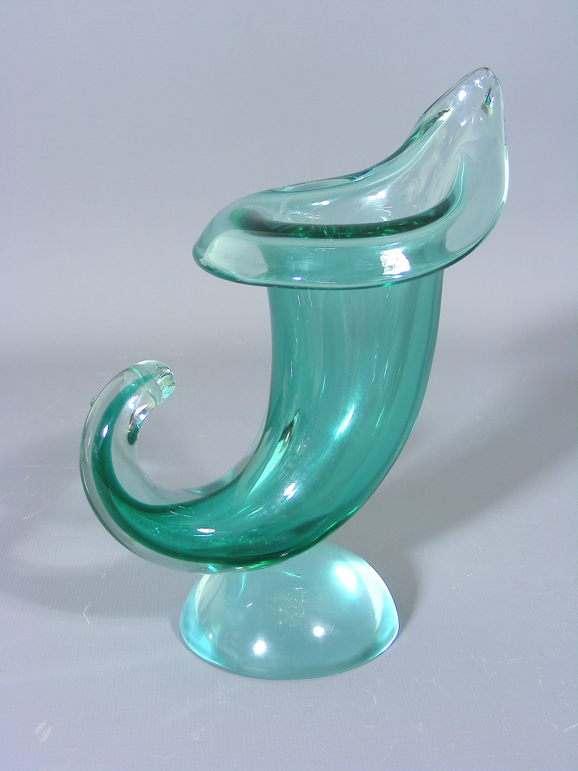 Murano Glass Cornucopia Vase Art Glass Vase Archimede Etsy