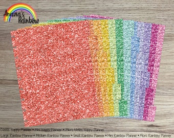Printed Glitter Dividers with blank tabs - for use with Happy Planner (TM) or Rainbow Planner