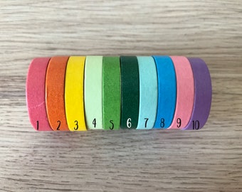 Bright Rainbow Washi Tape - Per Roll - 0.7cm wide 5m length