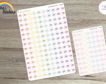 Swimming Dot Planner Stickers