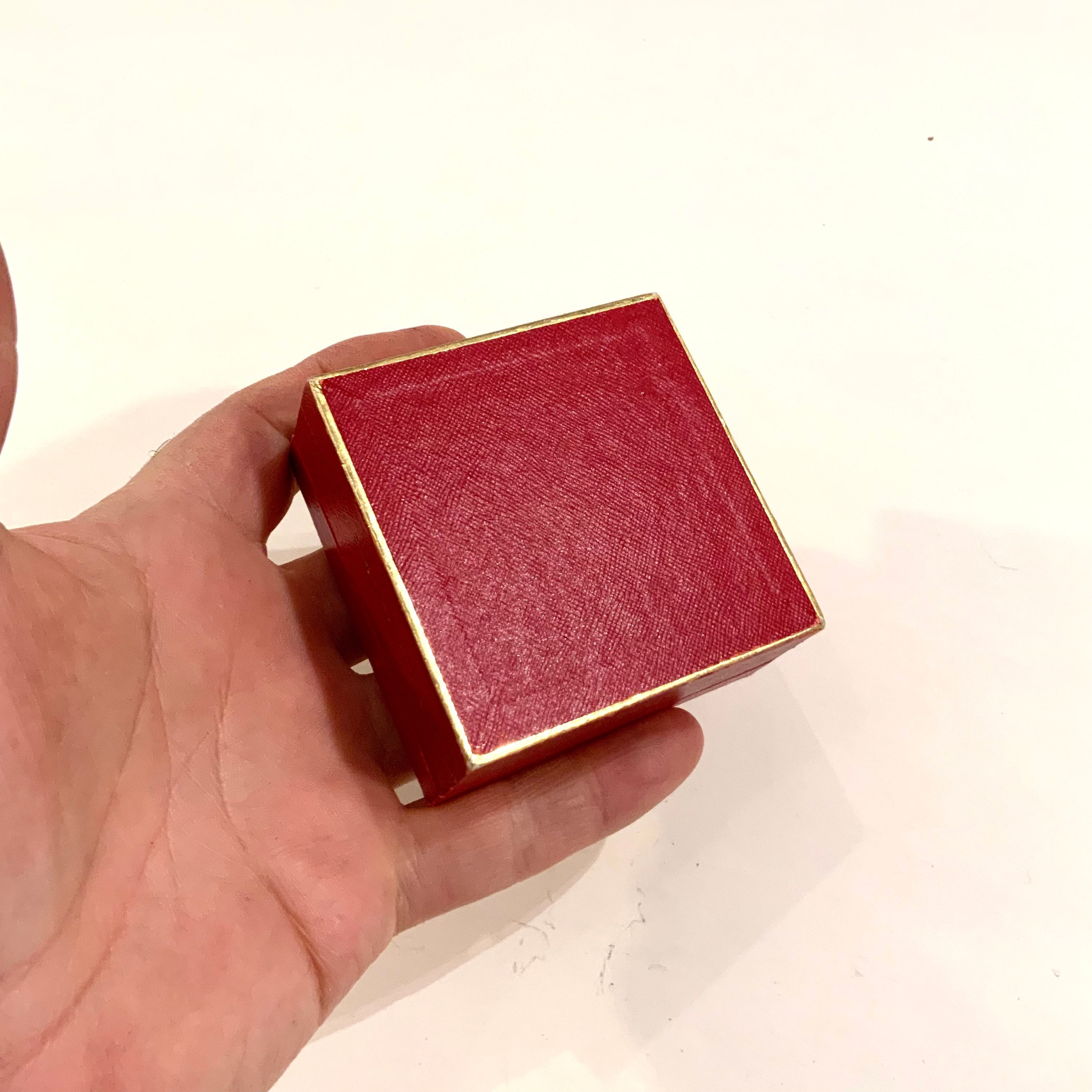 Authentic Cartier RED Ring Case Box with Red Box/paper bag/ribbon SET F/S ②