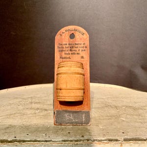 Antique Advertising Match Holder, Rockford, Illinois Advertising, Ca: 1910.