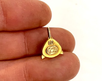 Vintage TWA Trans World Airlines Service Award Charm Pendant