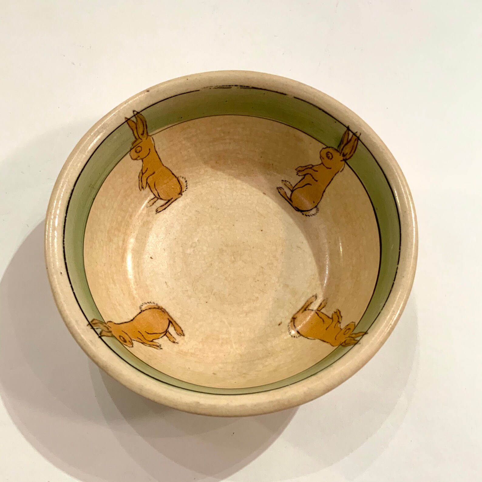 Vintage Roseville Pottery Juvenile Rabbits Bunny Bowl Ca: | Etsy