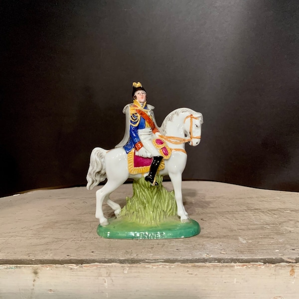 Scheibe Alsbach Lannes Figure, Napoleon’s Marshal Porcelain Figure, Ca: 1910.