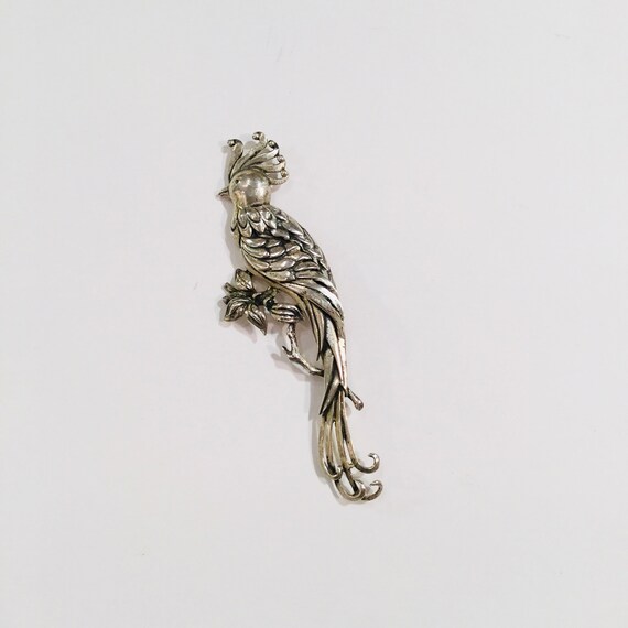 Vintage Coro Craft Sterling Bird of Paradise Brooc