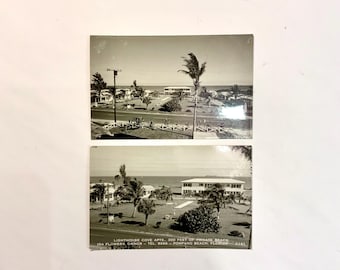 Pompano Beach, Florida, Lighthouse Cove Apartments, RPPC, Real Photo Postcards, Both, Ca: 1940s.