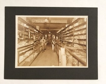 General Store Photo, Old Store Interior Photo Cabinet Card, Ca: 1915.