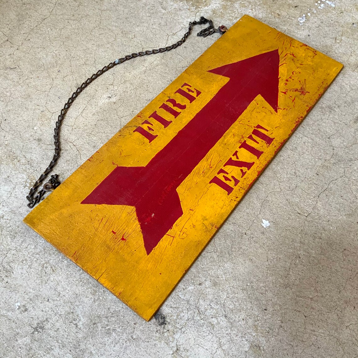 Antique Wooden Fire Exit Sign Hand-Painted Ca: 1920s. | Etsy