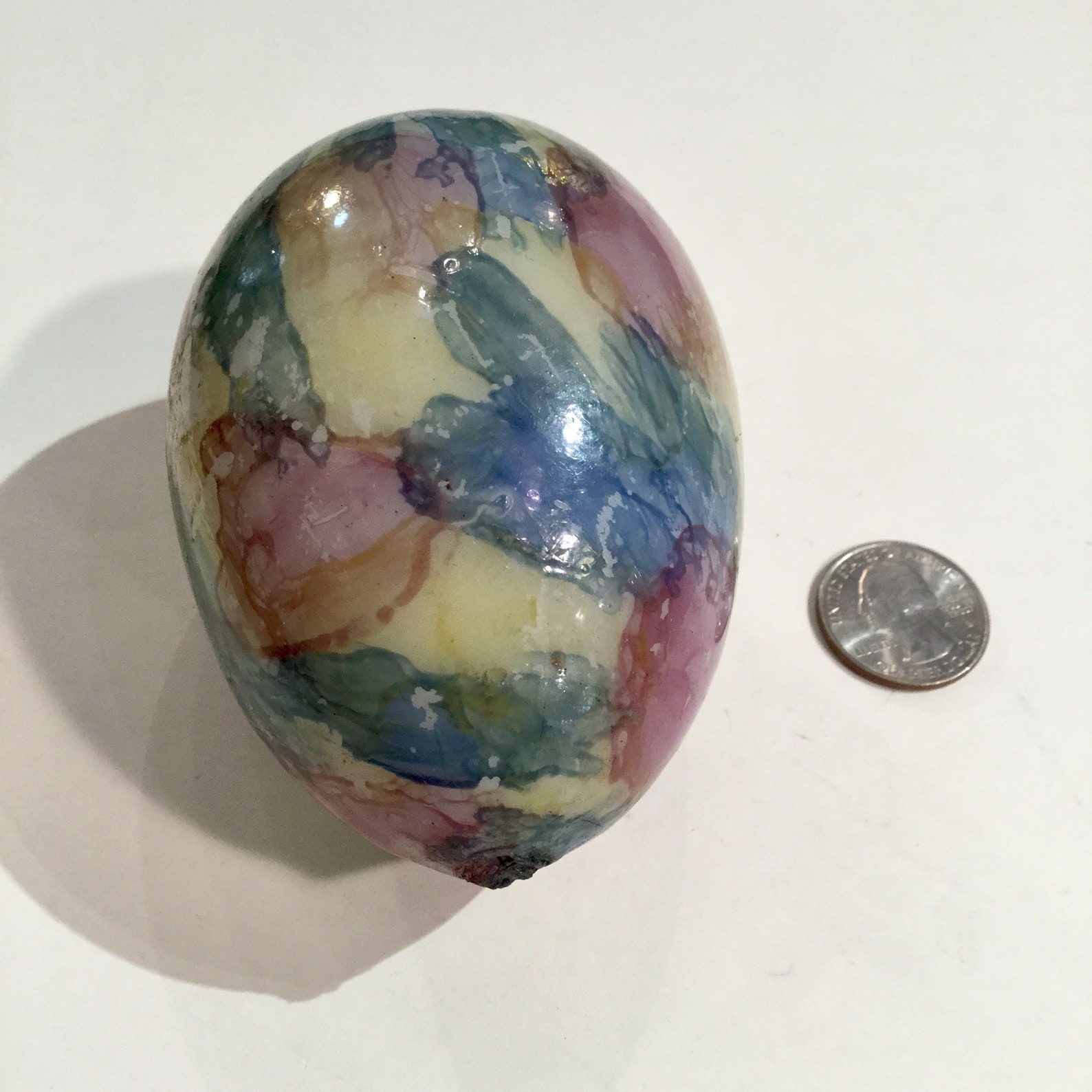 Blown Glass Easter Egg Handpainted Milk Glass Ca 1910. Etsy