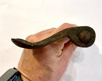 Antique Forged Iron Door Latch - 1890s Lever Latch