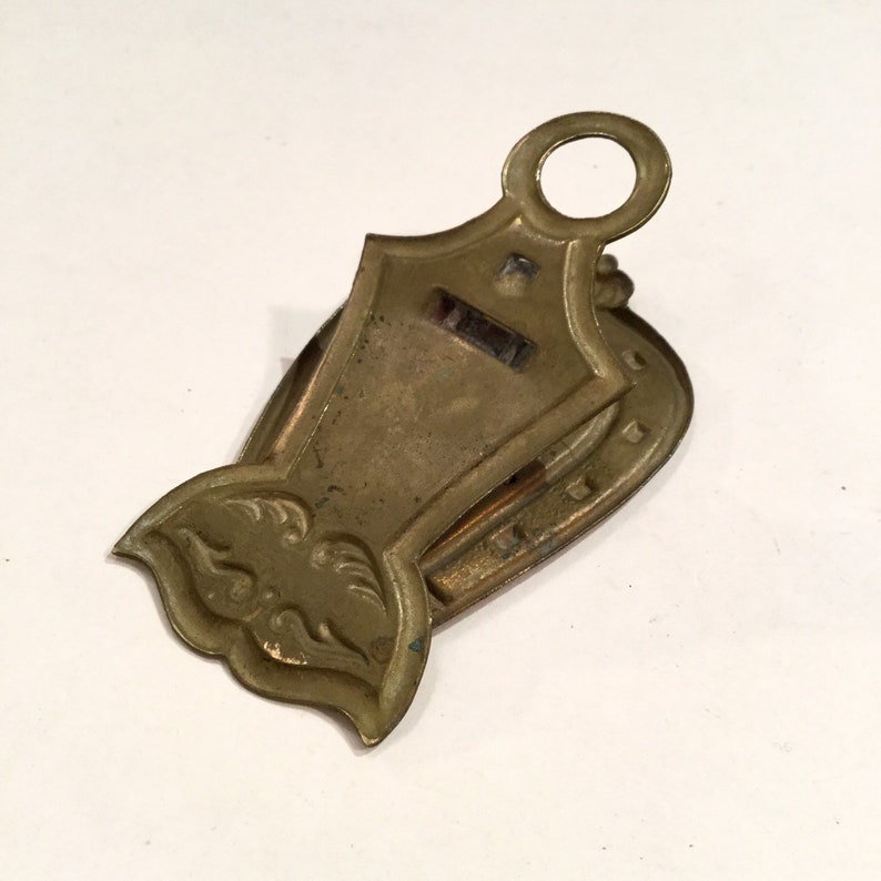 Antique Brass Horseshoe Letter Note Clip With Stars Ca: - Etsy