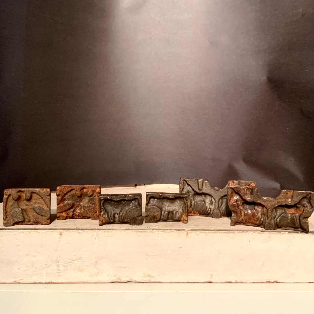 Antique Cast Iron Candy Molds Donkey Cow Eagle Ca 1900. Etsy