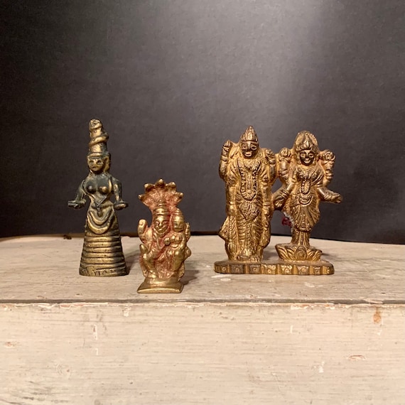 Vintage Brass Figures, Indian Deities, Ca: 1960s. -  Canada