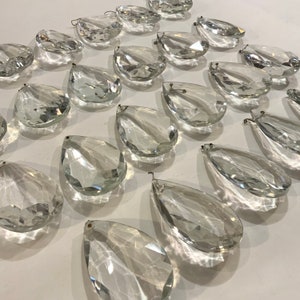 Vintage Crystal Prisms, Faceted, All 23, Ca: 1950s.