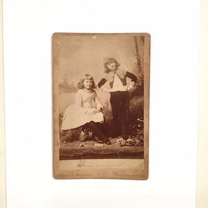 Tonina and Lily Adams Circus Sideshow Performers Cabinet Card, Ca: 1900.