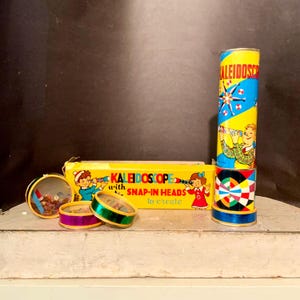 Rare Early Kaleidoscope, Handmade Paper Scope, Ca: 1860s.