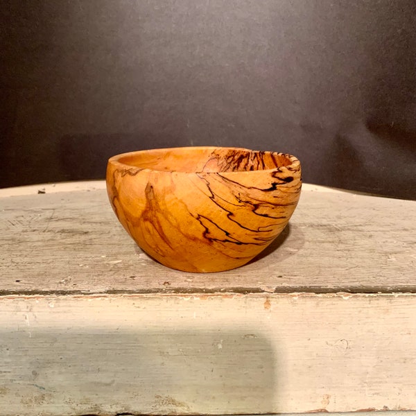 Jerry McKay Turned Wood Bowl, Sprouted Maple, Ca: 1990s.