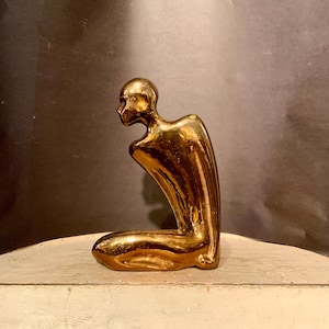 Vintage Brass Midcentury Modern Figure, Ca: 1970s.