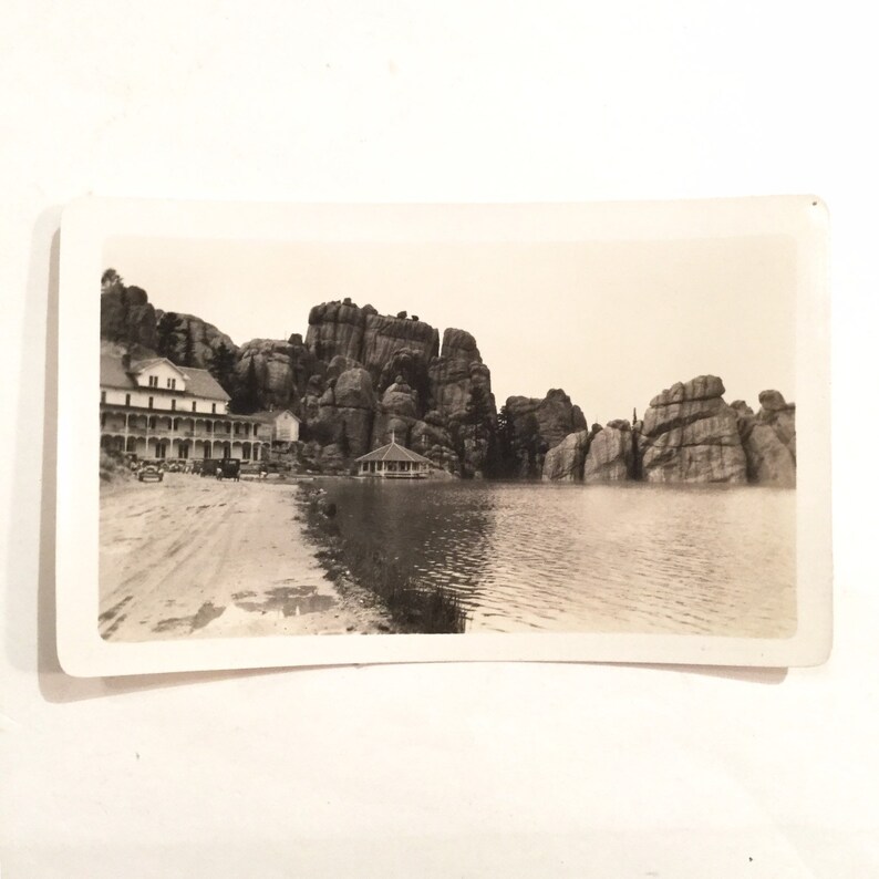 Sylvan Lake Reflection Rppc Photo and Gas Station Biz Card Etsy