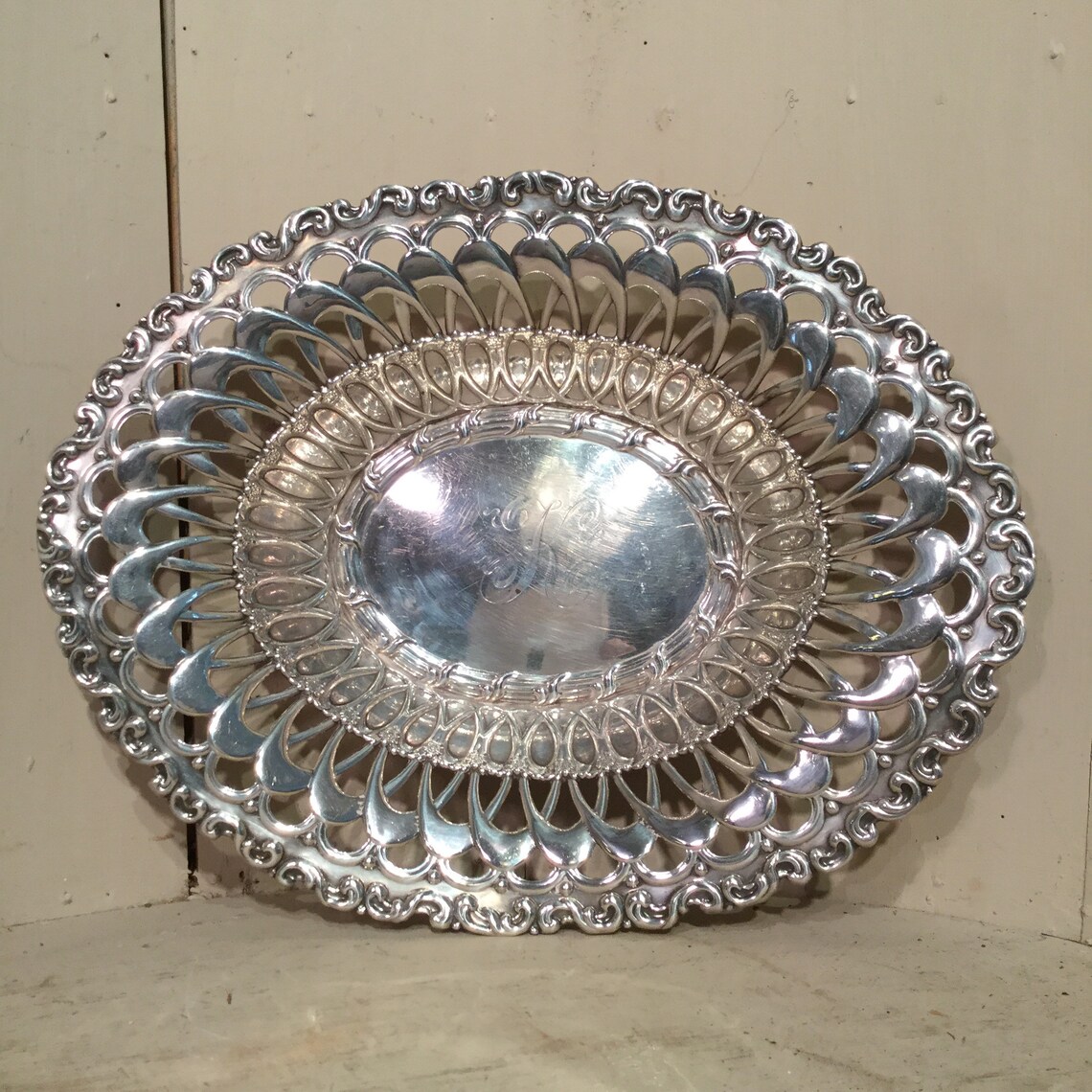 silver bread tray
