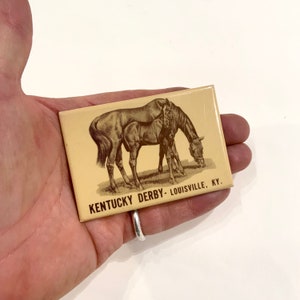 Vintage Kentucky Derby Advertising Pocket Mirror, Ca: 1950s.