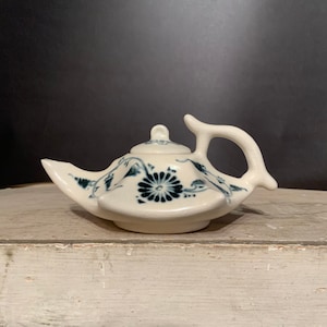 Asian Mini Teapot, Decorated Pottery Teapot, Ca: 1960s.