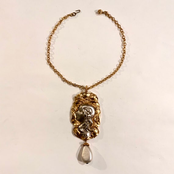 Rare Vintage KJL Necklace, Large Kenneth Jay Lane… - image 4