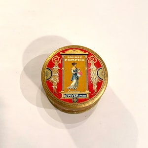 Vintage Pompeia Powder Box, Unopened, Art Nouveau, Ca: 1920s.